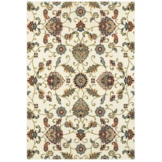 Kashan 9946w Ivory/Multi Area Rug