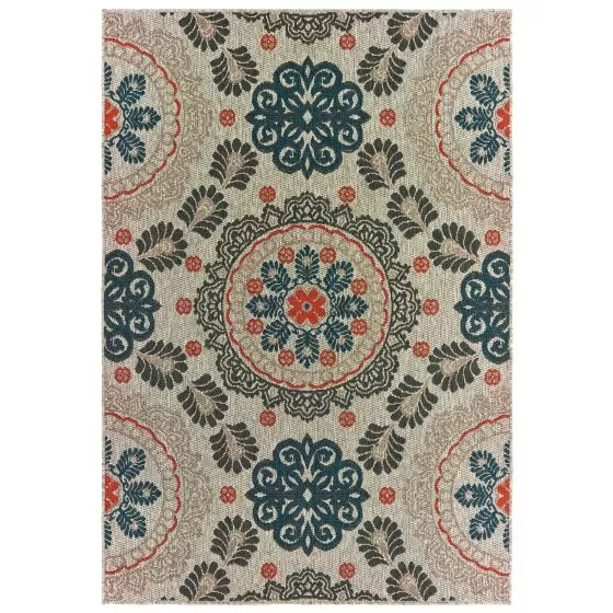 Latitude 1903w Grey/Blue Area Rug