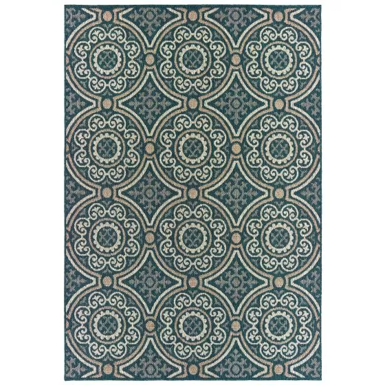 Latitude 609b Blue/Grey Area Rug