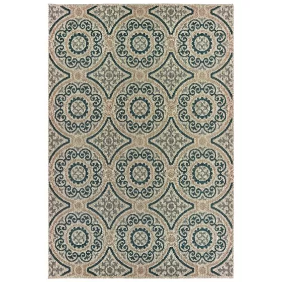 Latitude 609x Grey/Blue Area Rug