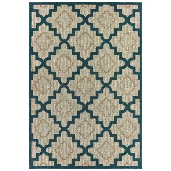 Latitude 804i Grey/Blue Area Rug