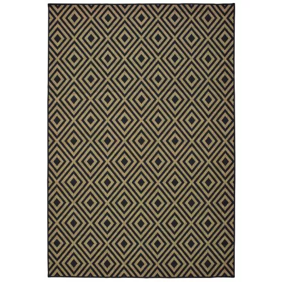 Marina 2335k Black/Tan Area Rug