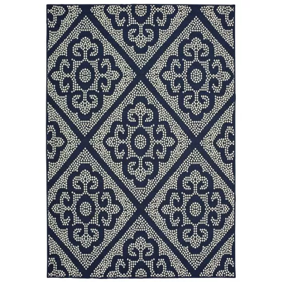 Marina 3804b Navy/Ivory Area Rug