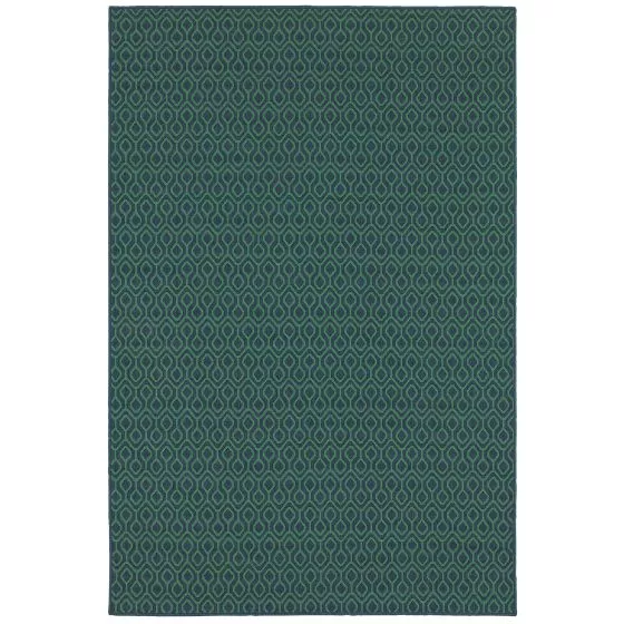Meridian 1634q Navy/Green Area Rug