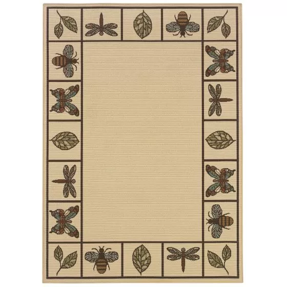 Montego 2266w Ivory/Brown Area Rug