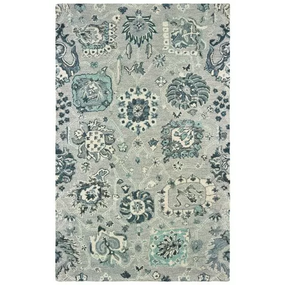 Zahra 75508 Grey/Blue Area Rug