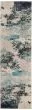 Celestial CES02 Ivory/Teal Blue 2'2"x7'6" Runner Rug