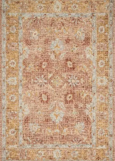 Julian JI-04 Terracotta/Gold Area Rug