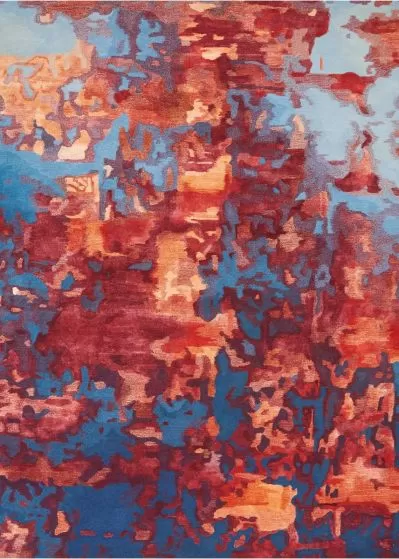 Prismatic PRS13 Blue Flame Area Rug