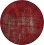 Karma KRM01 Red 5'3" Round Rug