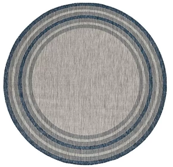 Provo 5756 Grey/Denim Cape Cod 7'10" Round Rug
