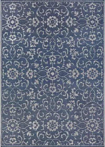 Monte Carlo Summer Vines Navy/Ivory Area Rug