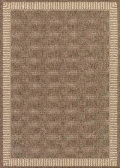 Recife Wicker Stitch Cocoa/Natural Area Rug