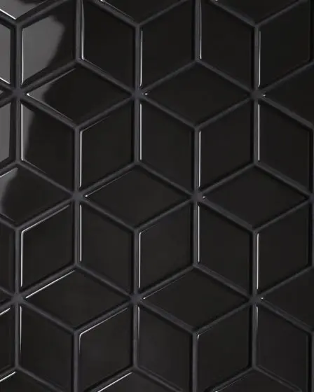 Le Cafe Black Porcelain Diamond Mosaic Tile Diamond Mosaic Tile
