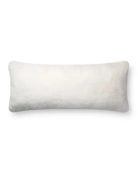 P0710 White 13"x35" Lumbar Pillow