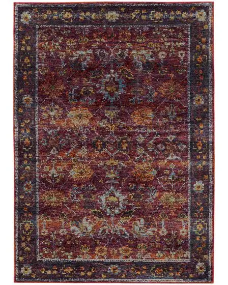 Andorra 7153a Red/Purple Area Rug