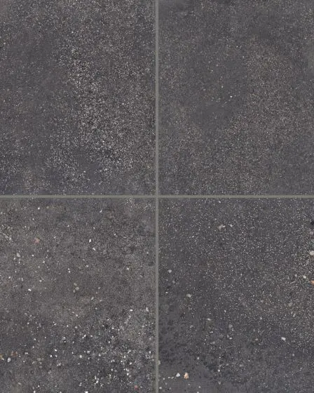 Area 51 Black Matte Glazed Porcelain 24"x24" Pressed Field Tile