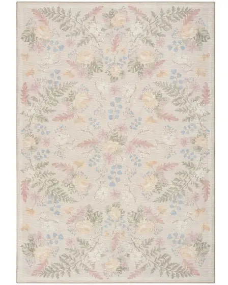 Botanical Washables BOT02 Beige Multicolor 4'x6' Area Rug