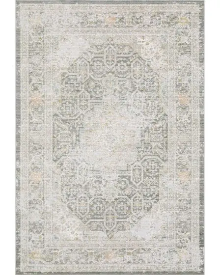 Cavett CAV02 Grey/Orange 2'7"x7'9" Runner Rug