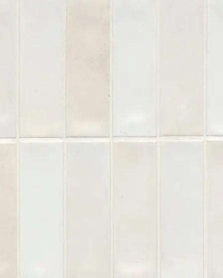 Celine Glossy White Glazed Porcelain 2"x6" Field Tile