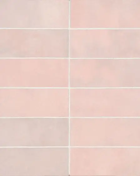 Cloe Pink Glossy Glazed Ceramic 2.5"x8" Field Tile
