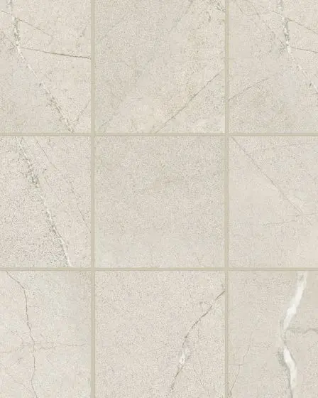 Crema Marfil Satin Glazed Porcelain 4"x4" Mosaic Tile