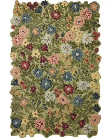 Edith EDT-01 Green/Multi Area Rug