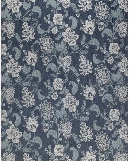 Garden Oasis GOA03 Navy Area Rug