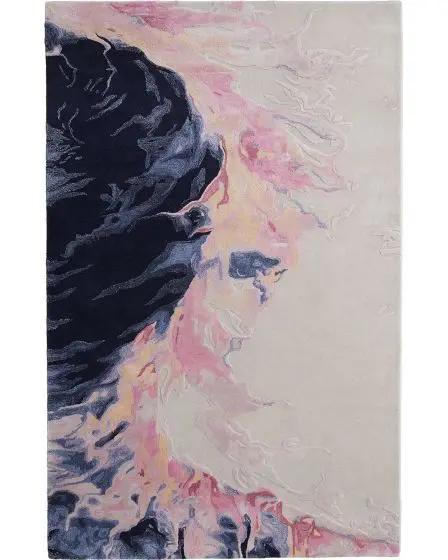 Kawai 8985F Pink/Blue/Ivory Area Rug