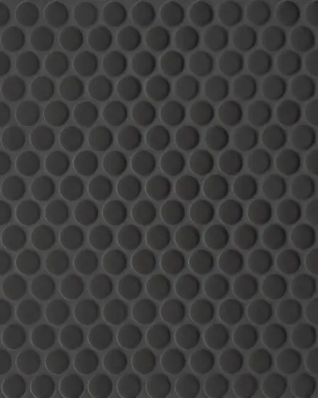 Le Cafe Black Matte Porcelain 3/4" Penny Round Tile
