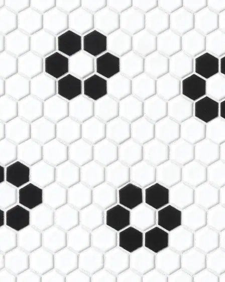 Le Cafe Design 2 Matte Glazed Porcelain 1"x1" Mosaic Deco Tile