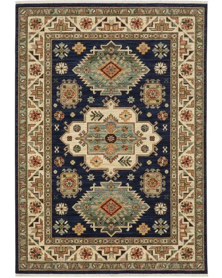 Lilihan 532b Navy Area Rug