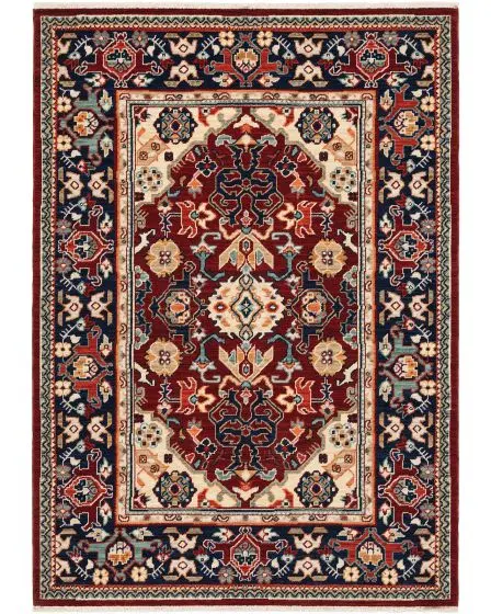 Lilihan 2062r Red/Blue Area Rug