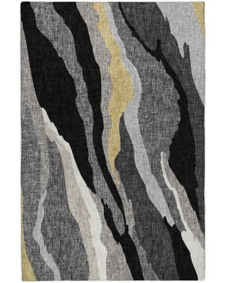 Lorenzo LN4 Black 10'x14' Area Rug