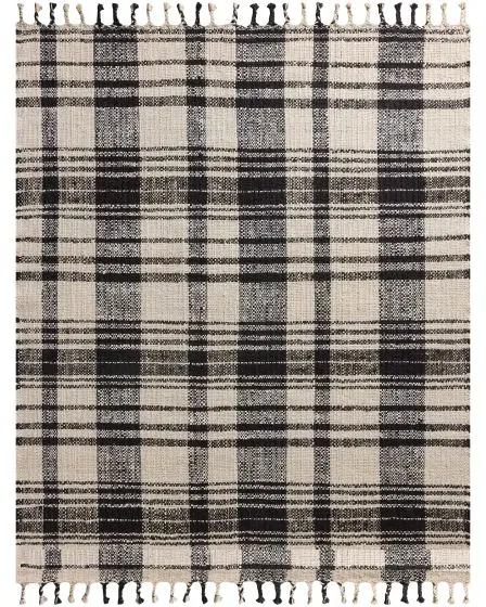 Louie LOE-04 Ivory/Black Area Rug