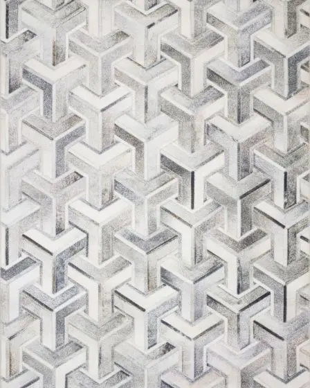 Maddox MAD-05 Silver/Ivory Area Rug
