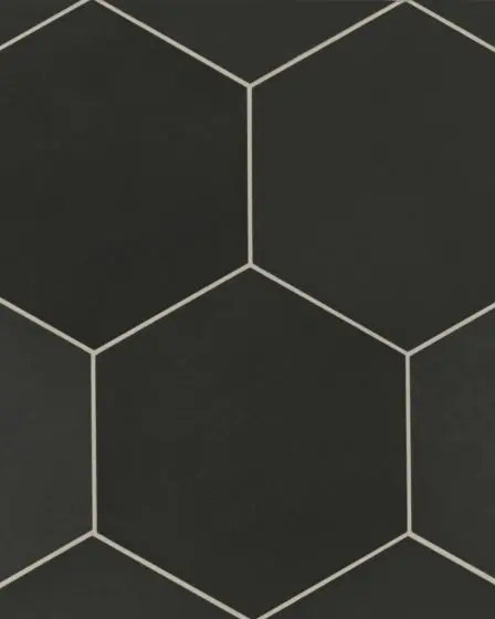 Makoto Kuroi Black Matte Glazed Porcelain 10"x11.5" Tile