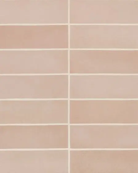 Makoto Momoiro Blush Matte Glazed Ceramic 2.5"x10" Tile
