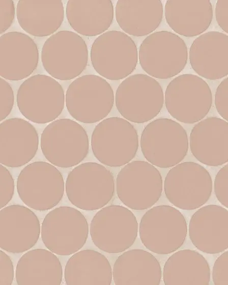 Makoto Momoiro Blush Matte Glazed Porcelain 2" Mosaic Tile