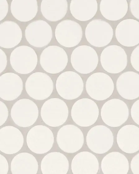 Makoto Shoji White Matte Glazed Porcelain 2" Mosaic Tile