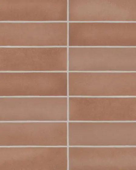 Makoto Umi Terracotta Matte Glazed Ceramic 2.5"x10" Tile