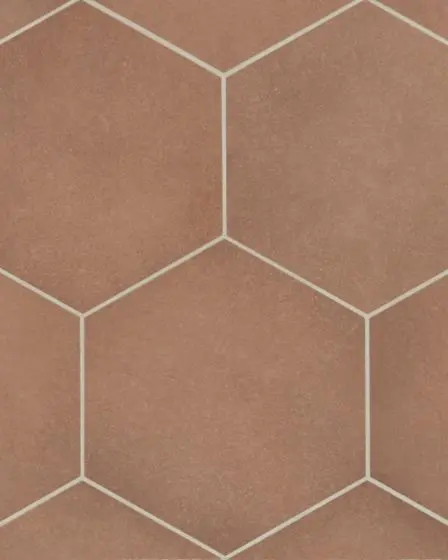 Makoto Umi Terracotta Matte Glazed Porcelain 10"x11.5" Tile