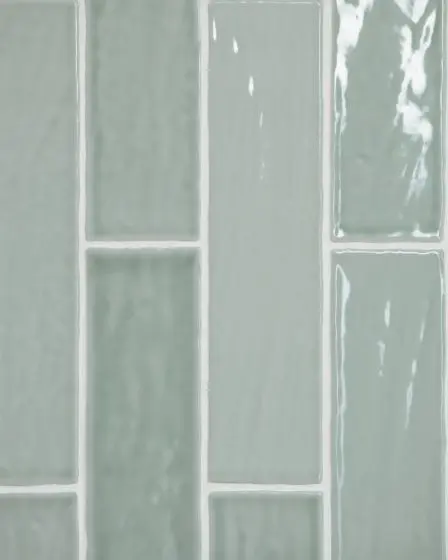 Marin Aloe Green Glossy Glazed Ceramic 2.5"x10" Wall Tile