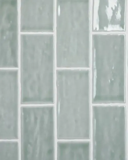 Marin Aloe Green Glossy Glazed Ceramic 2.5"x5" Wall Tile