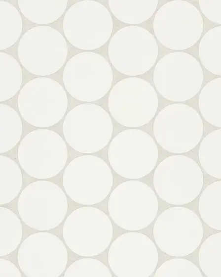 Marin Pearl White Matte Porcelain 2" Penny Mosaic Tile