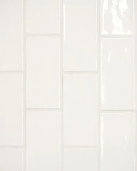 Marin Pearl White Glossy Glazed Ceramic 2.5"x5" Wall Tile