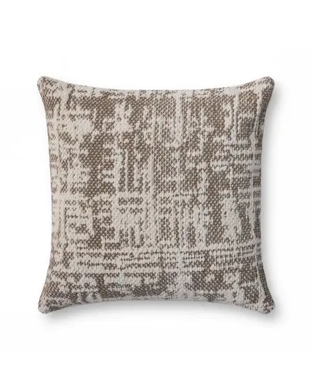 PLL0141 Dark Taupe/Ivory 22" Pillow