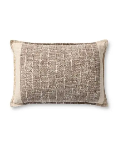 PLL0183 Brown/Ivory 16"x26" Pillow