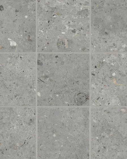 Poetry Stone Grey Matte Glazed Porcelain 4"x4" Mosaic