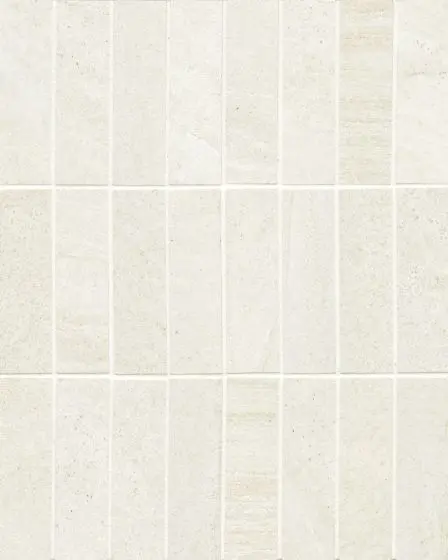 Purestone Bianco Natural Glazed Porcelain 1"x4" Mosaic Tile